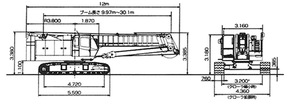 TK-550杭抜き機概略図