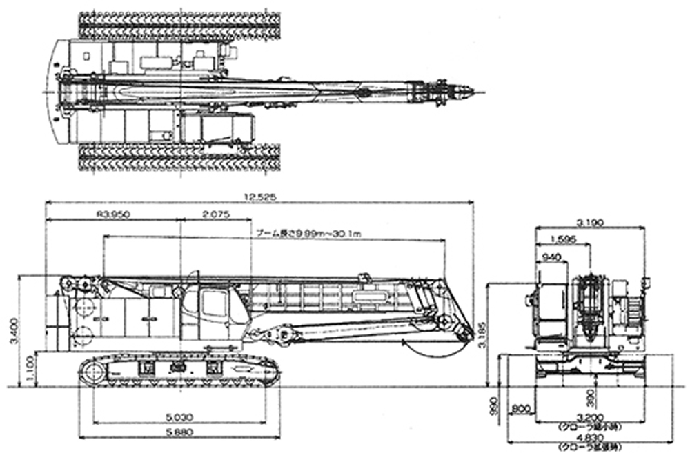 TK-750杭抜き機概略図
